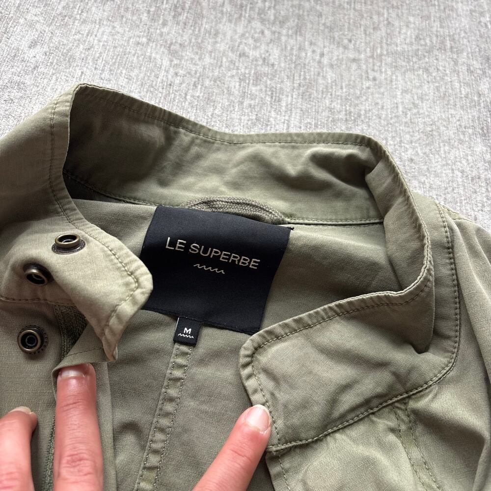 $468 Le Superbe Hotel California Anorak jacket in green with sequin back - Picture 5 of 9